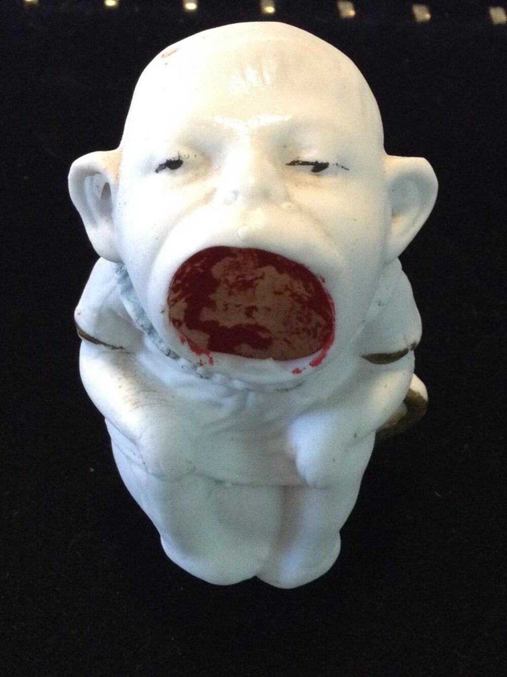 VTG 1930-50's Porcelain Figural Boo Boo Baby Toothpick or Matchstick Holder Cool